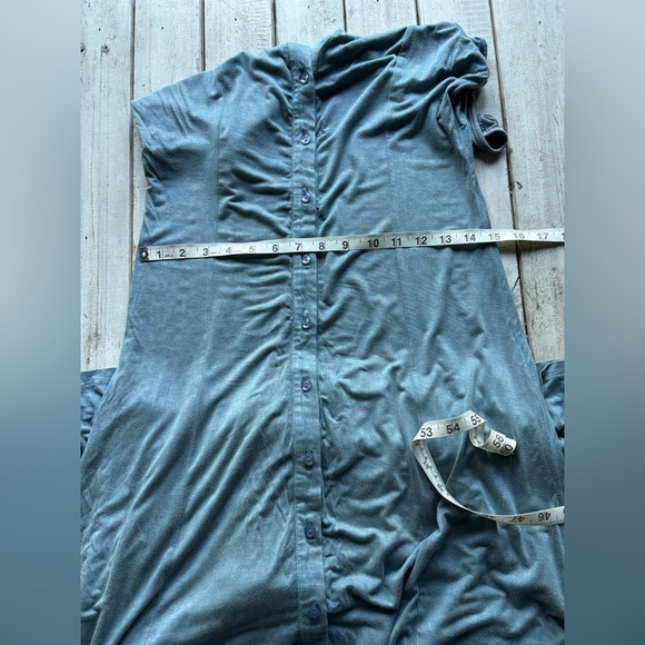 Easel | Maxi | Tank | Button-Up | Greenish Blue | Breezy | Dress | M 🌿💨 - Picture 3 of 11